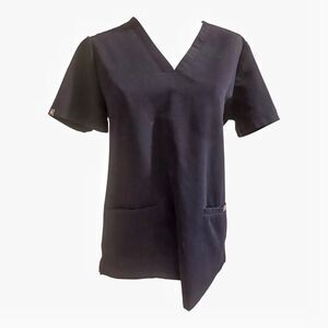 Figs Navy Blue Scrub Top Size Small